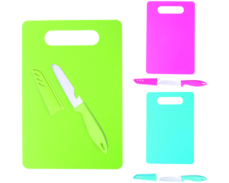 TABLA PARA PICAR Y CUCHILLO DE COCINA. C032